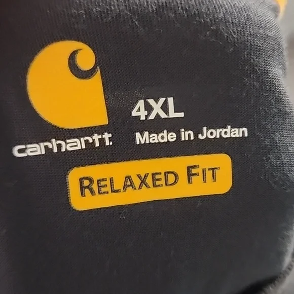 Carhartt Men’s Dark Blue Long Sleeve Pocket T-Shirt Workwear - Picture 6 of 6